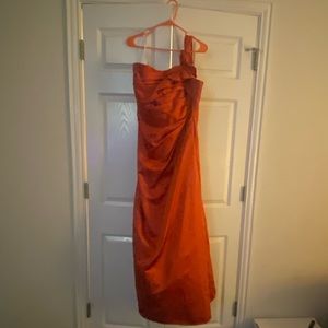 Used David Bridal  Dress size 14 Orange